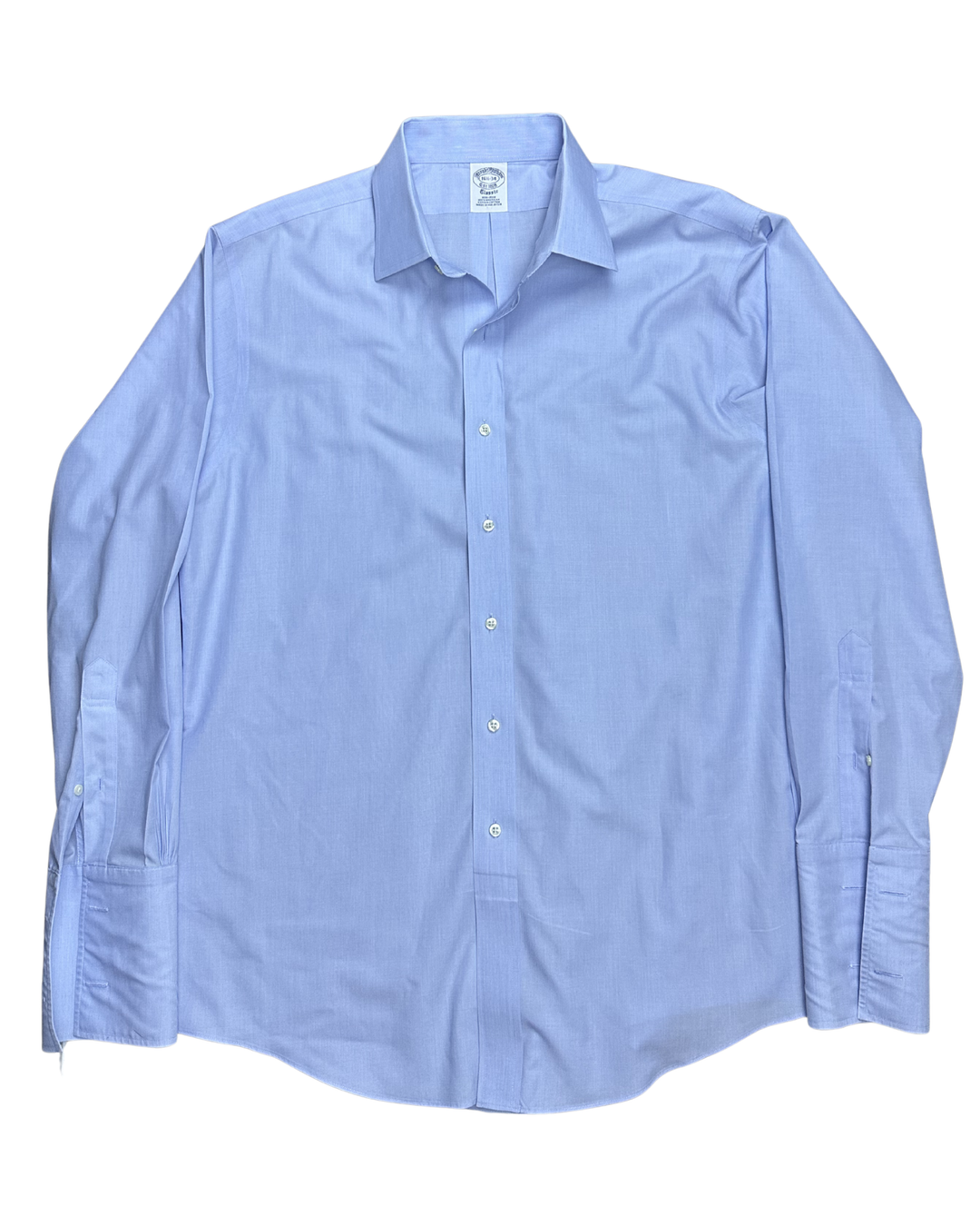 Brooks Brothers Classic Solid Blue Dress Shirt