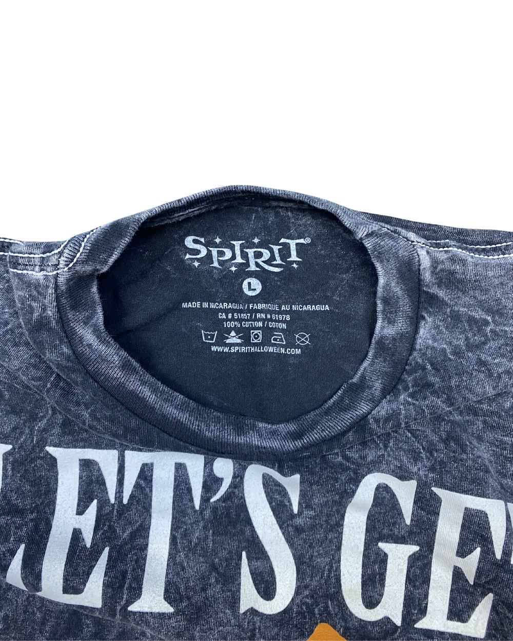 Spirit Let's Get Smashed Pumpkin Halloween Long Sleeve T-Shirt (Large)