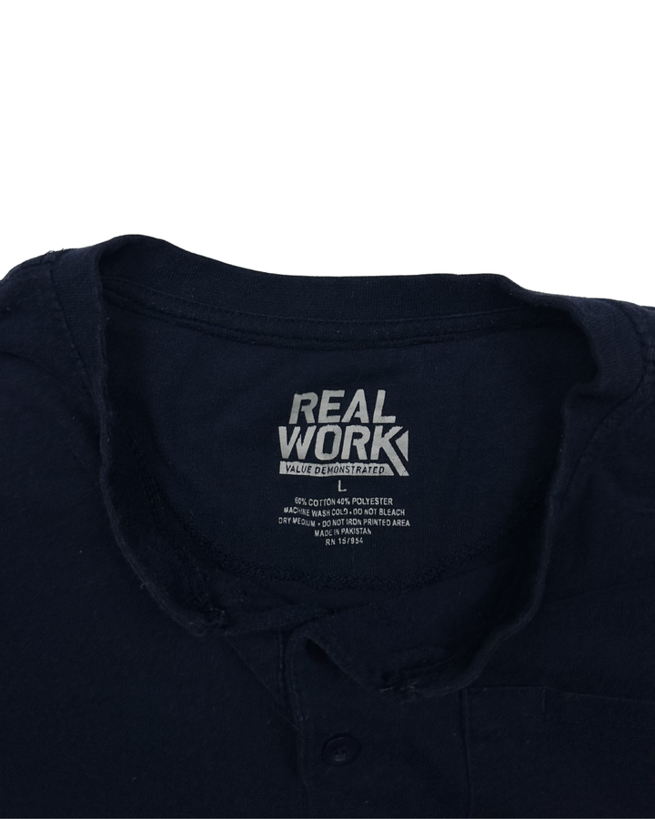 Real Workwear Henley Pocket T-Shirt (large)