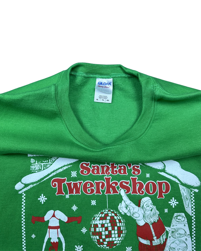 Santas Twerkshop Graphic Crewneck Sweatshirt