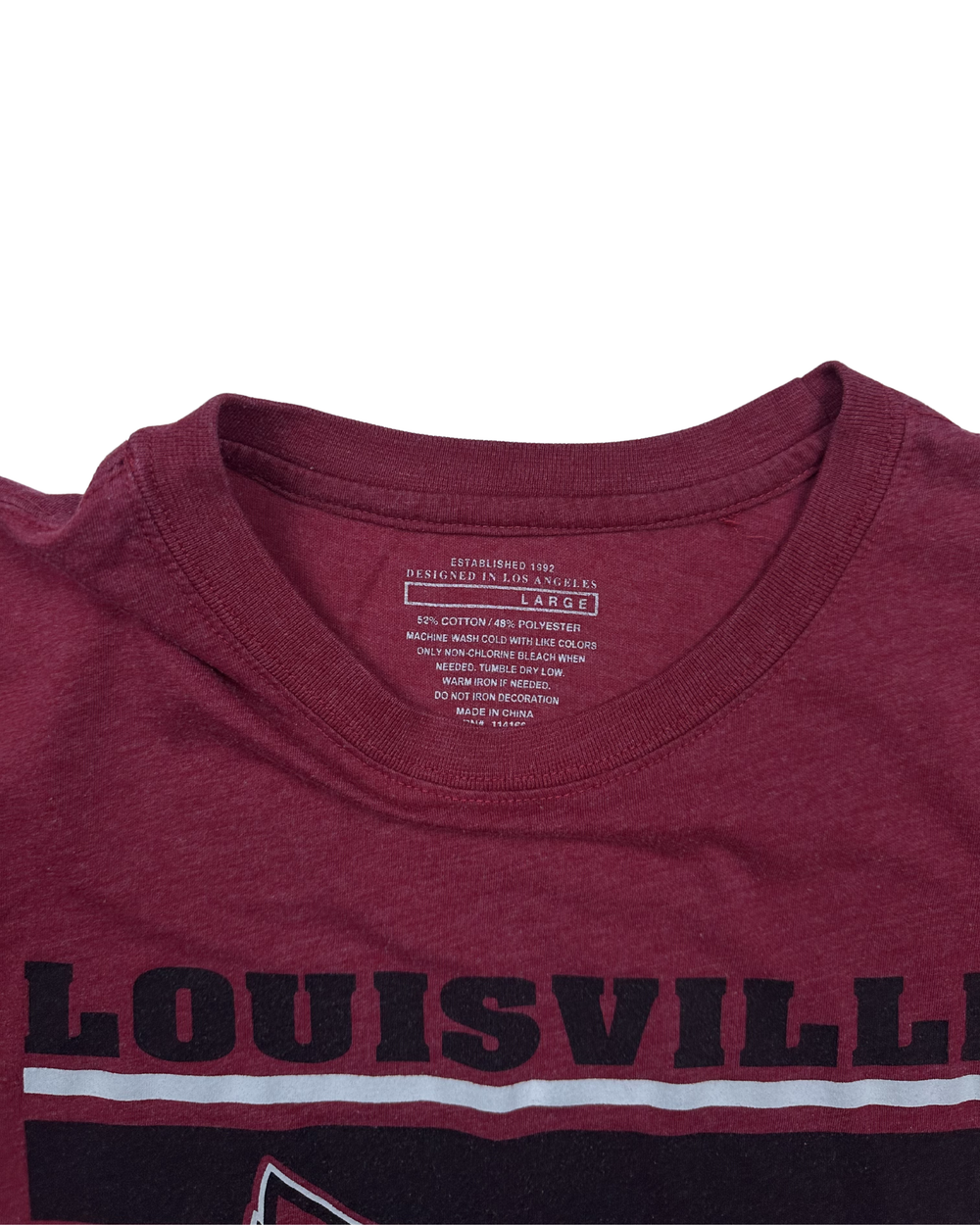 Louisville Cardinals Striped Graphic T-Shirt (Large)