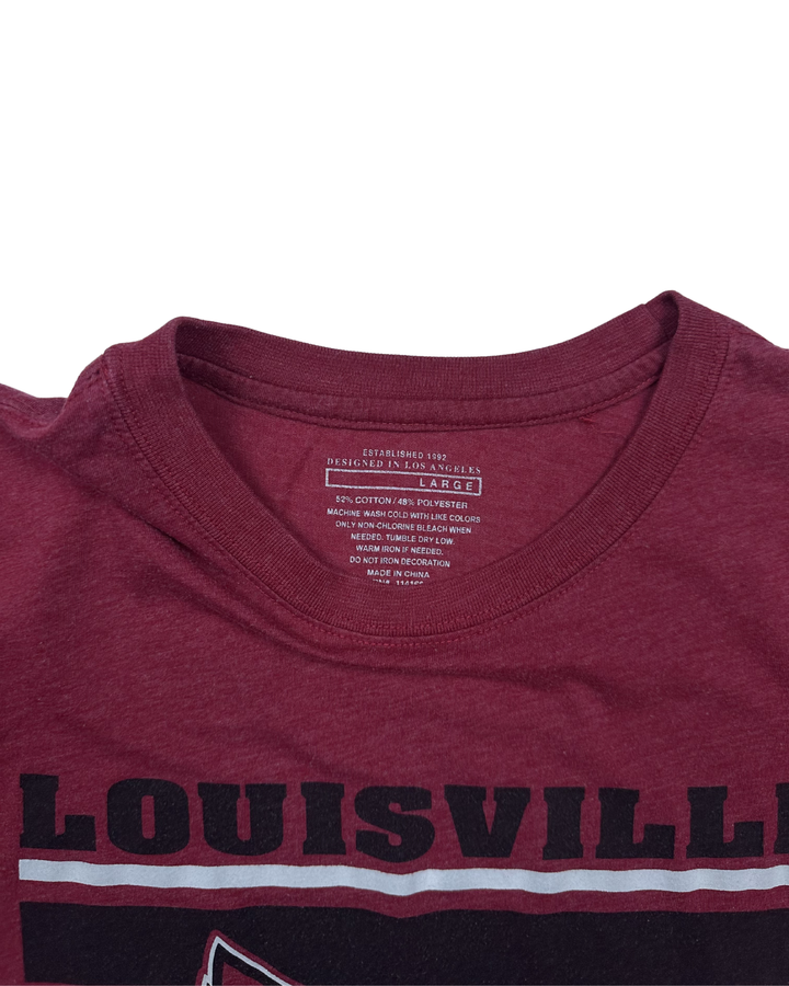 Louisville Cardinals Striped Graphic T-Shirt (Large)