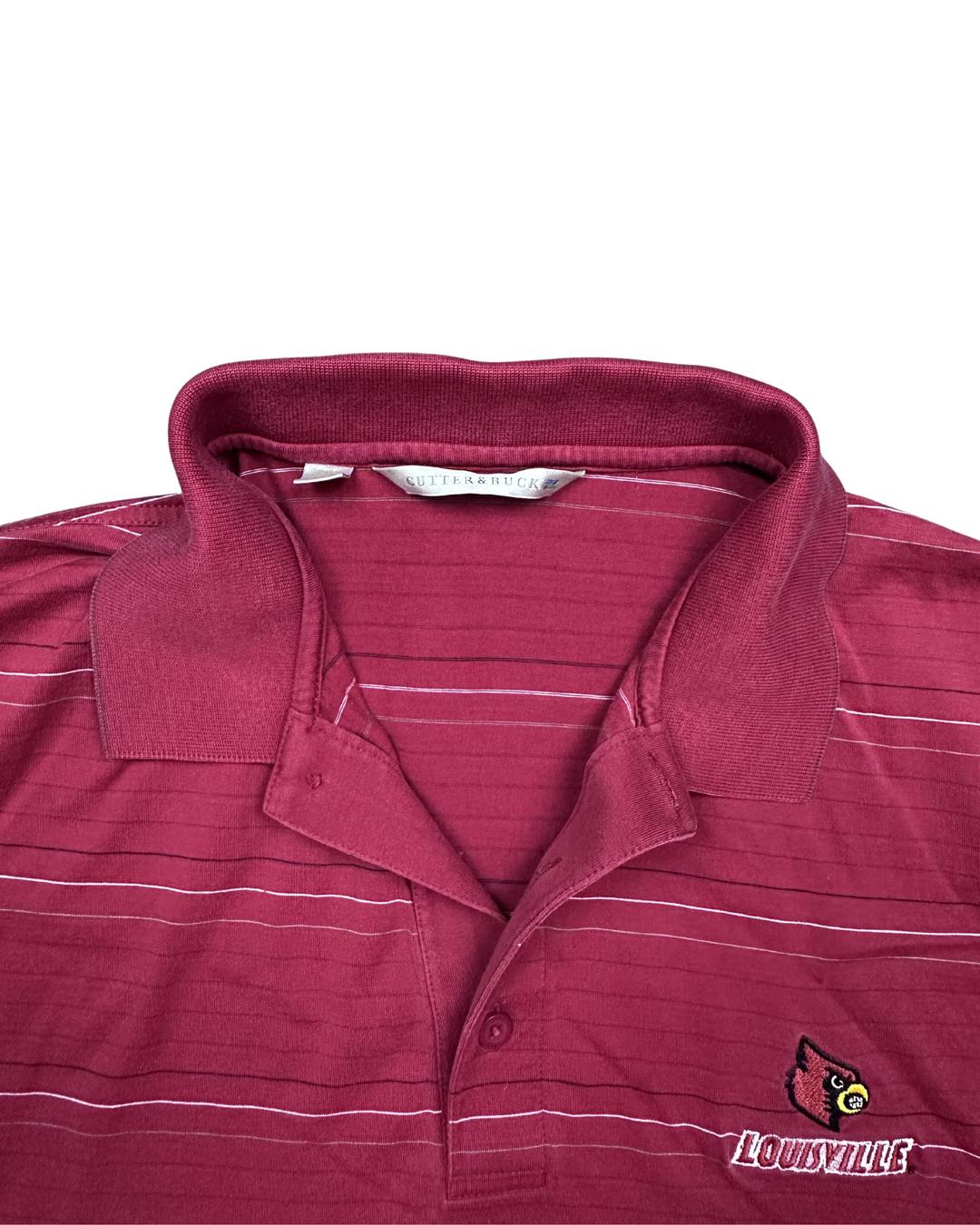 Cutter & Buck Louisville Cardinals Striped Polo