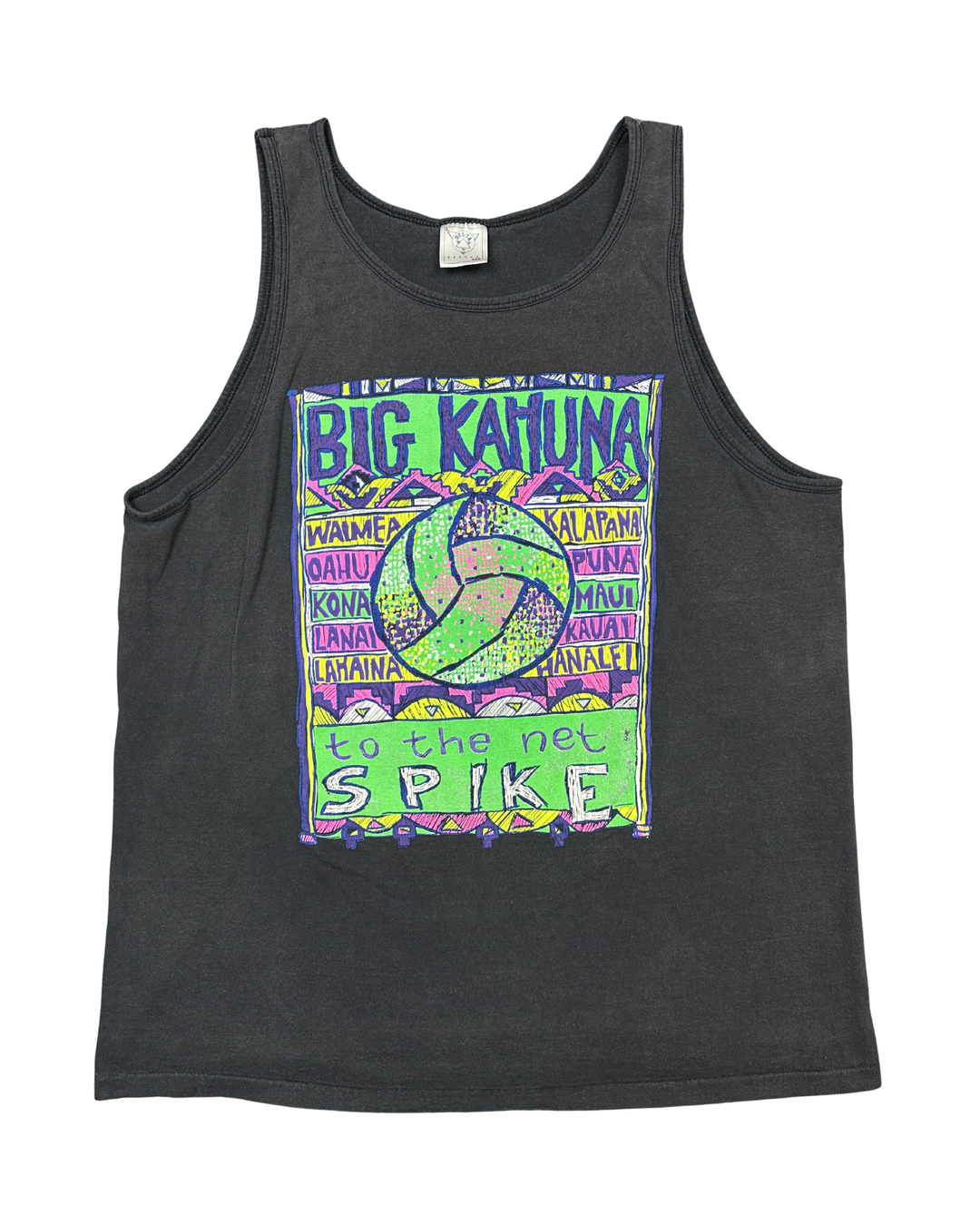 Big Kahuna To the Net Spike Volleyball Graphic Tank Top (Large)