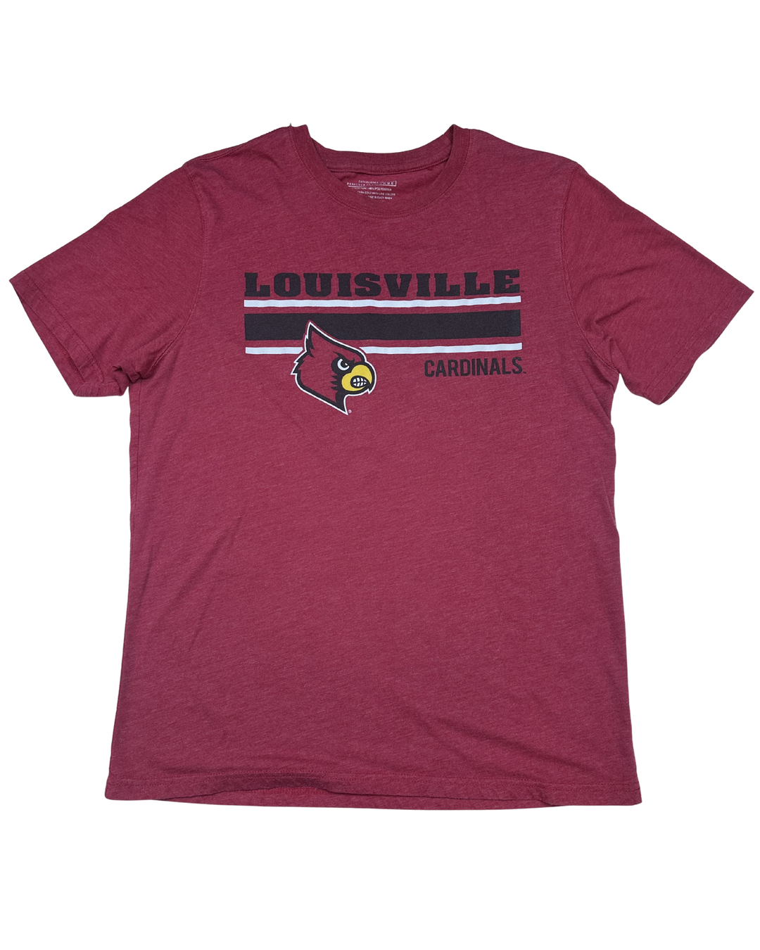 Louisville Cardinals Striped Graphic T-Shirt (Large)