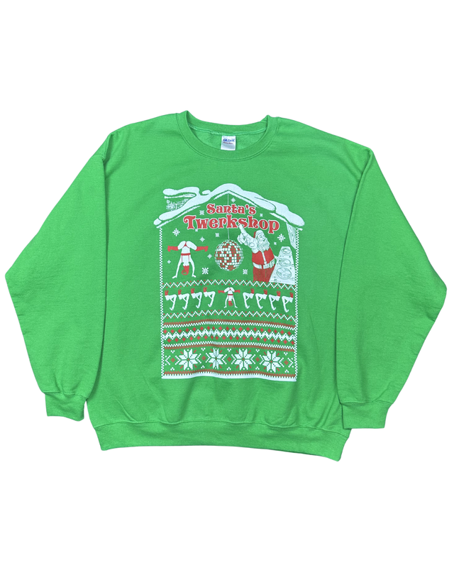Santas Twerkshop Graphic Crewneck Sweatshirt