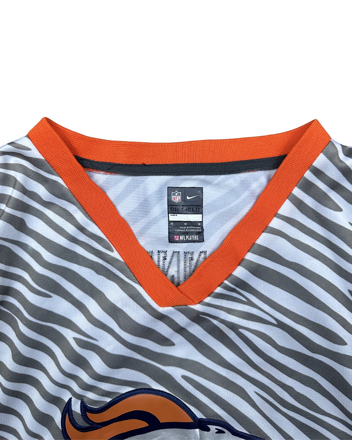 Nike Denver Broncos Peyton Manning #18 Women's Zebra Jersey (Medium)