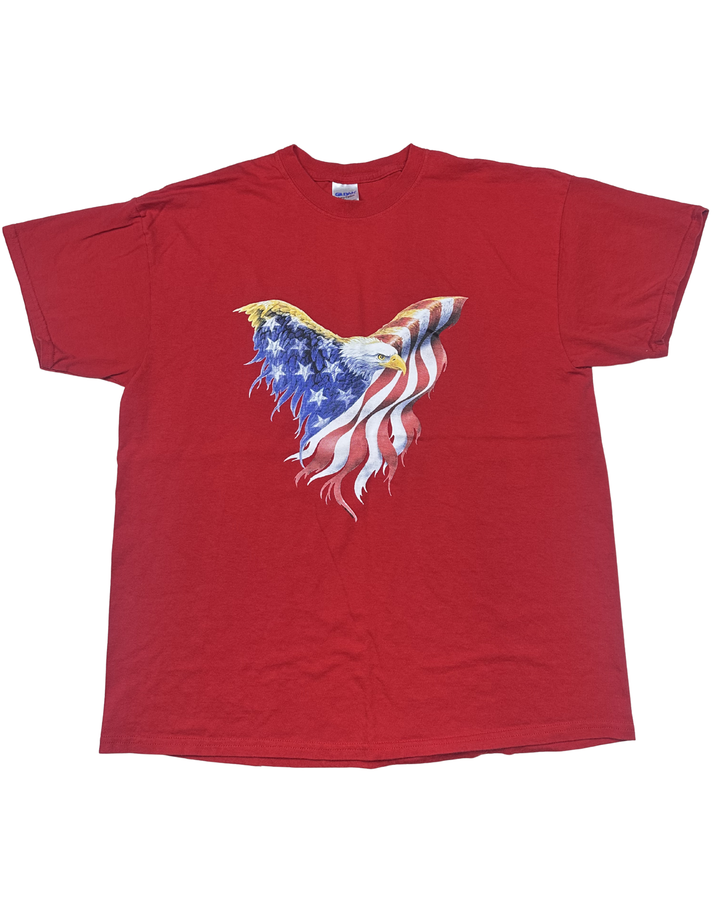 American Flag Bald Eagle Graphic T-Shirt (XL)