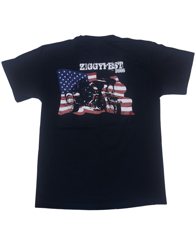 ZiggyFest 2006 Biker Motorcycle Graphic T-Shirt (2XL)