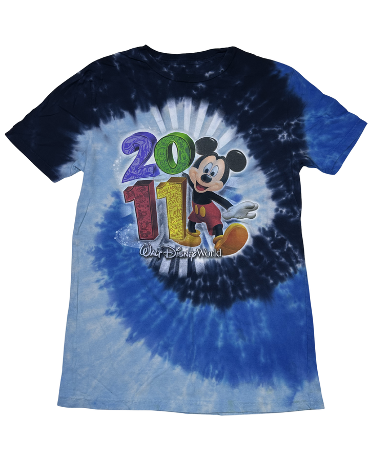 Walt Disney World 2011 Mickey Mouse Tie-Dye Graphic T-Shirt (small)