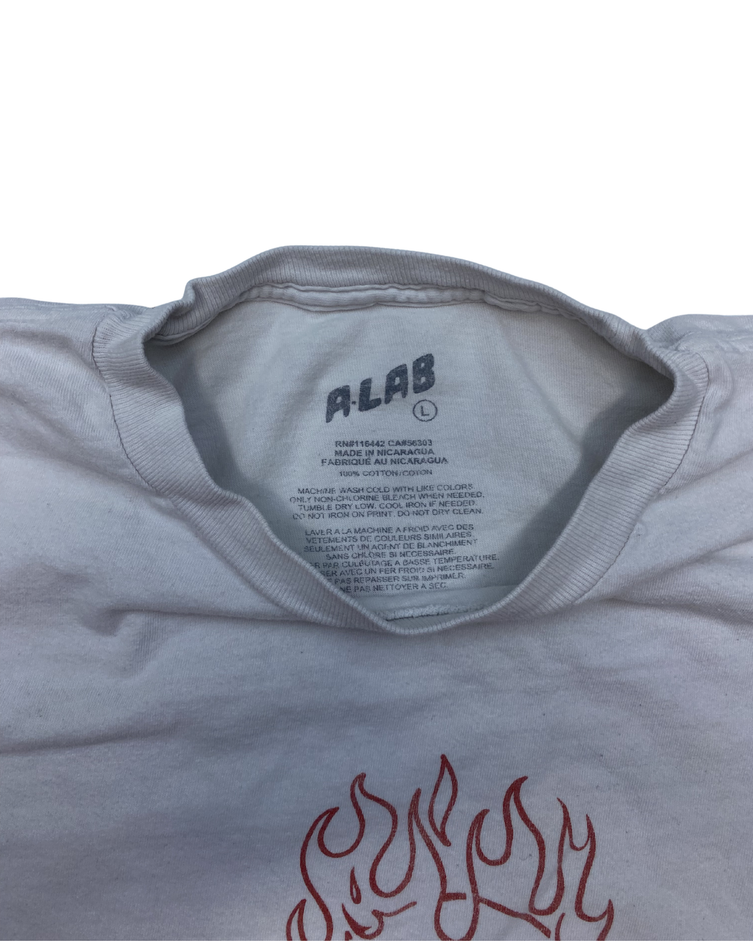 A-Lab Everything Is Okay Melting Smiley Graphic T-Shirt (Large)