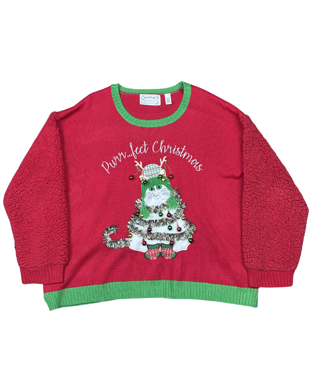 Purrfect Christmas Knit Sweater