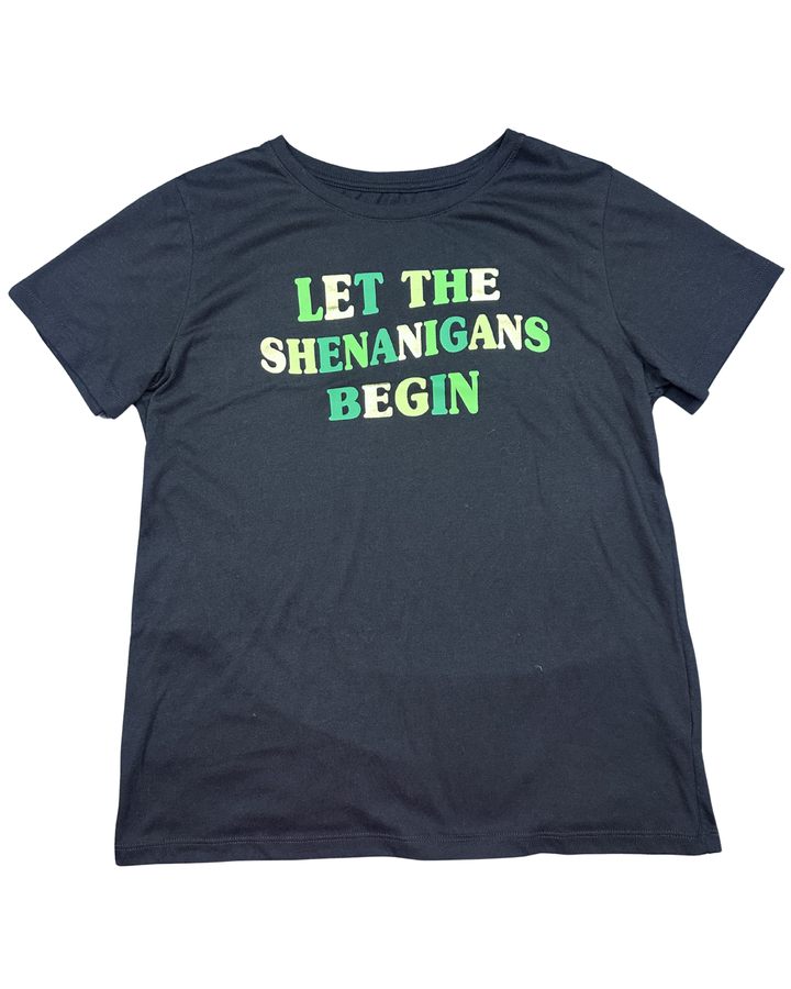 Let The Shenanigans Begin St. Patrick's Day T-Shirt (Women's Medium)