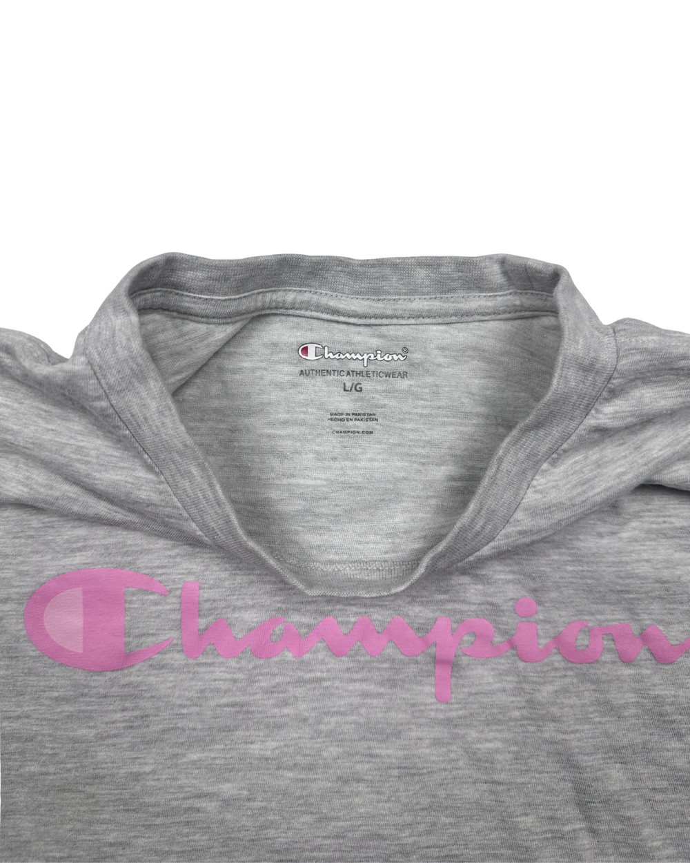 Champion Script Logo Pink T-Shirt (Large)