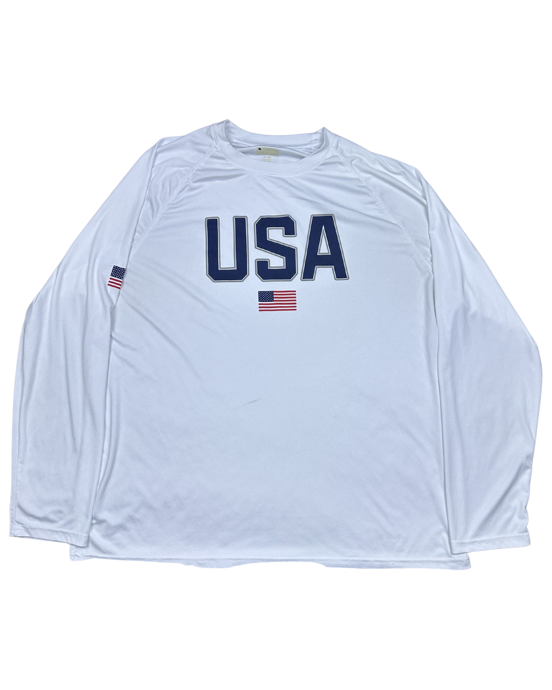 USA Flag Long Sleeve Performance T-Shirt (2XL)