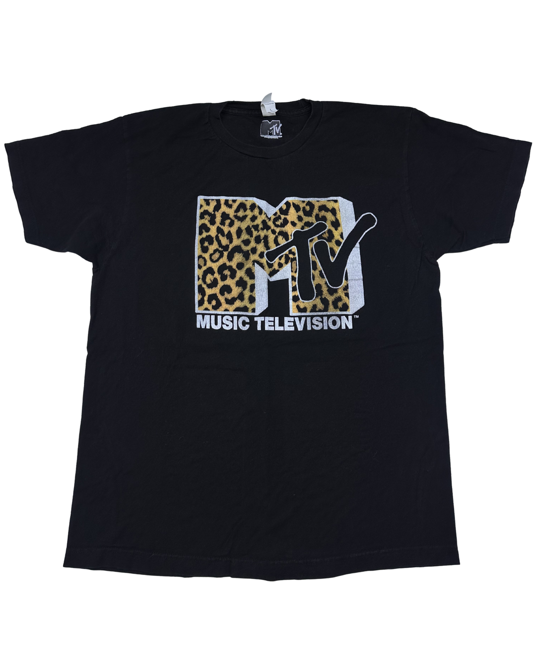 MTV Music Television Leopard Print Logo Graphic T-Shirt (large)