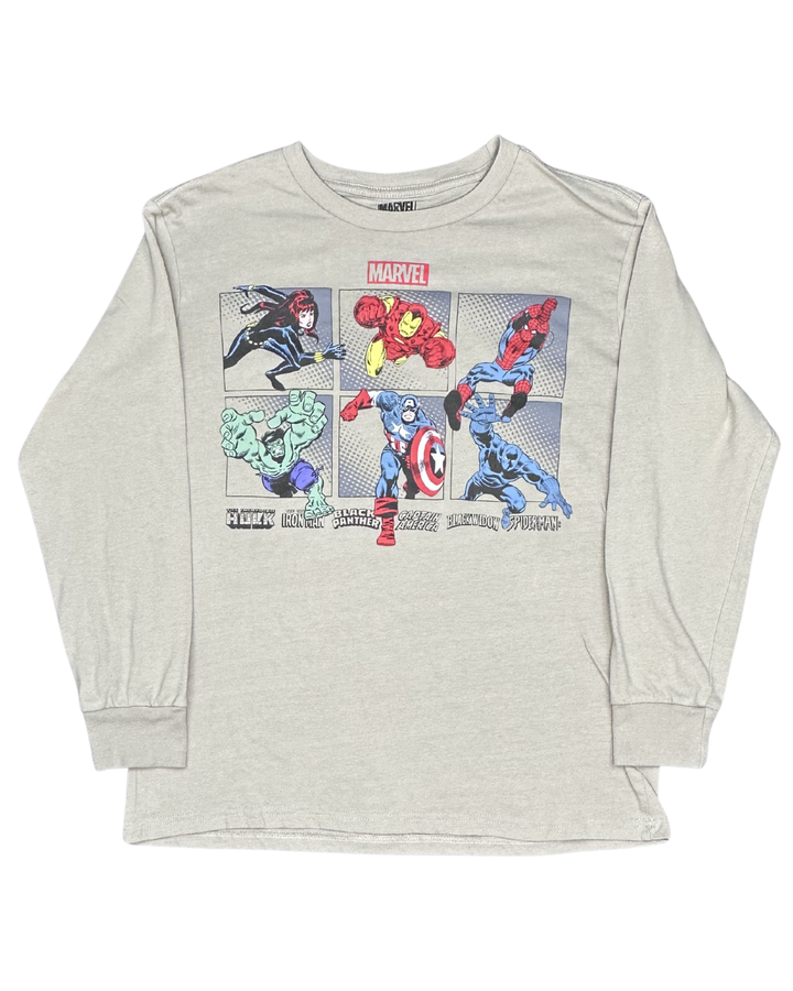 Marvel Avengers Heroes Comic Long Sleeve T-Shirt (Small)