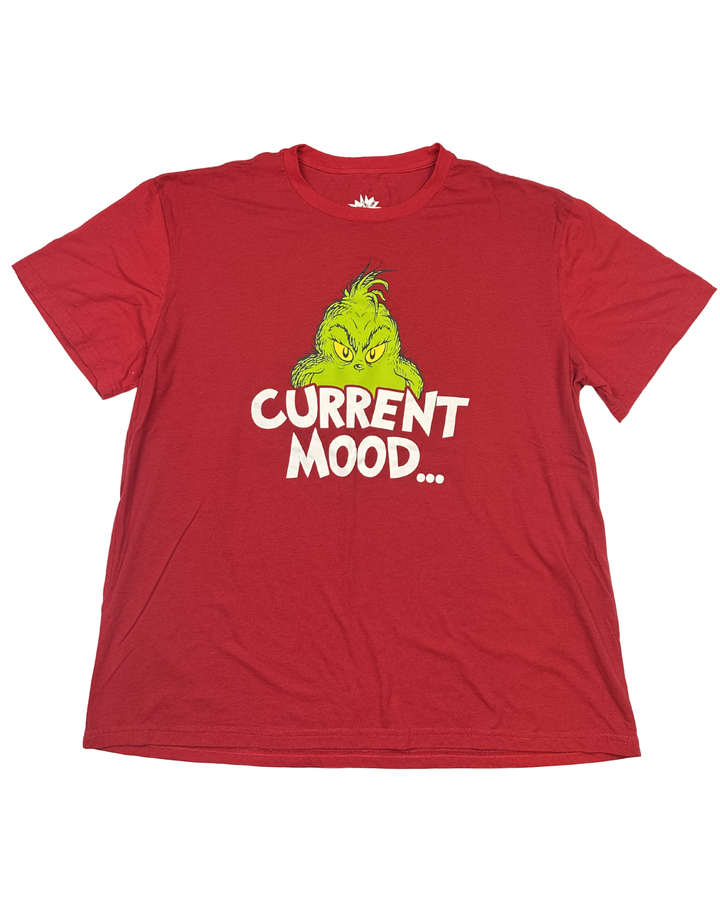 Dr. Seuss Grinch Current Mood T-Shirt (2XL)
