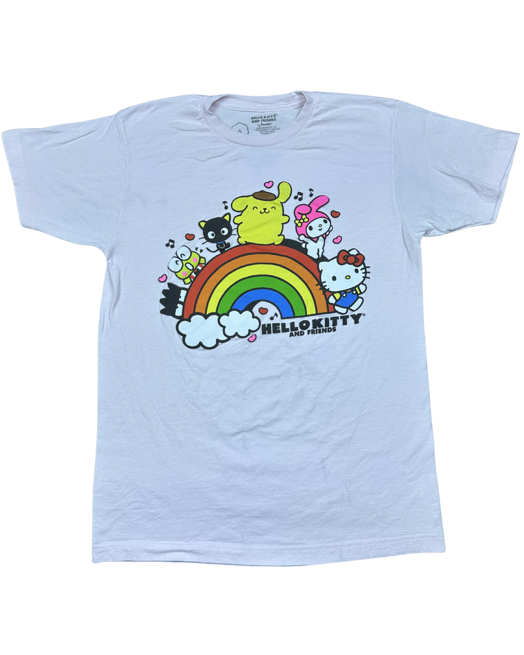 Sanrio Hello Kitty and Friends Rainbow Graphic T-Shirt (Medium)