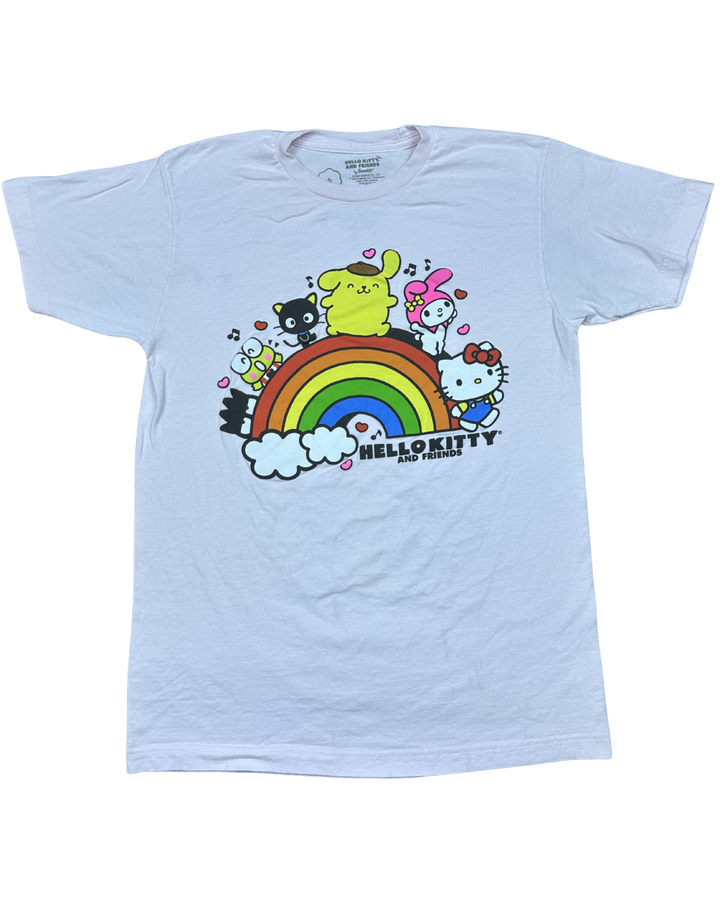 Sanrio Hello Kitty and Friends Rainbow Graphic T-Shirt (Medium)
