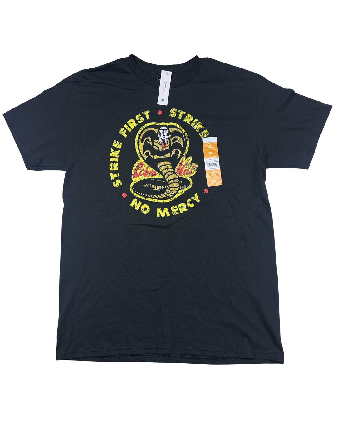 Cobra Kai Strike First No Mercy Graphic T-Shirt (Medium)