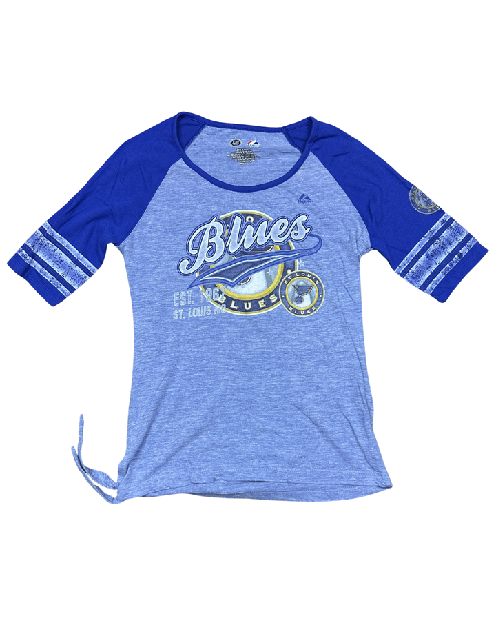 Majestic St. Louis Blues Women's Raglan T-Shirt (Medium)