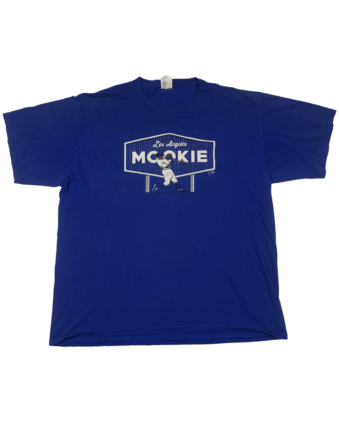 LA Dodgers Mookie Betts Los Angeles Sign Graphic T-Shirt (XL)