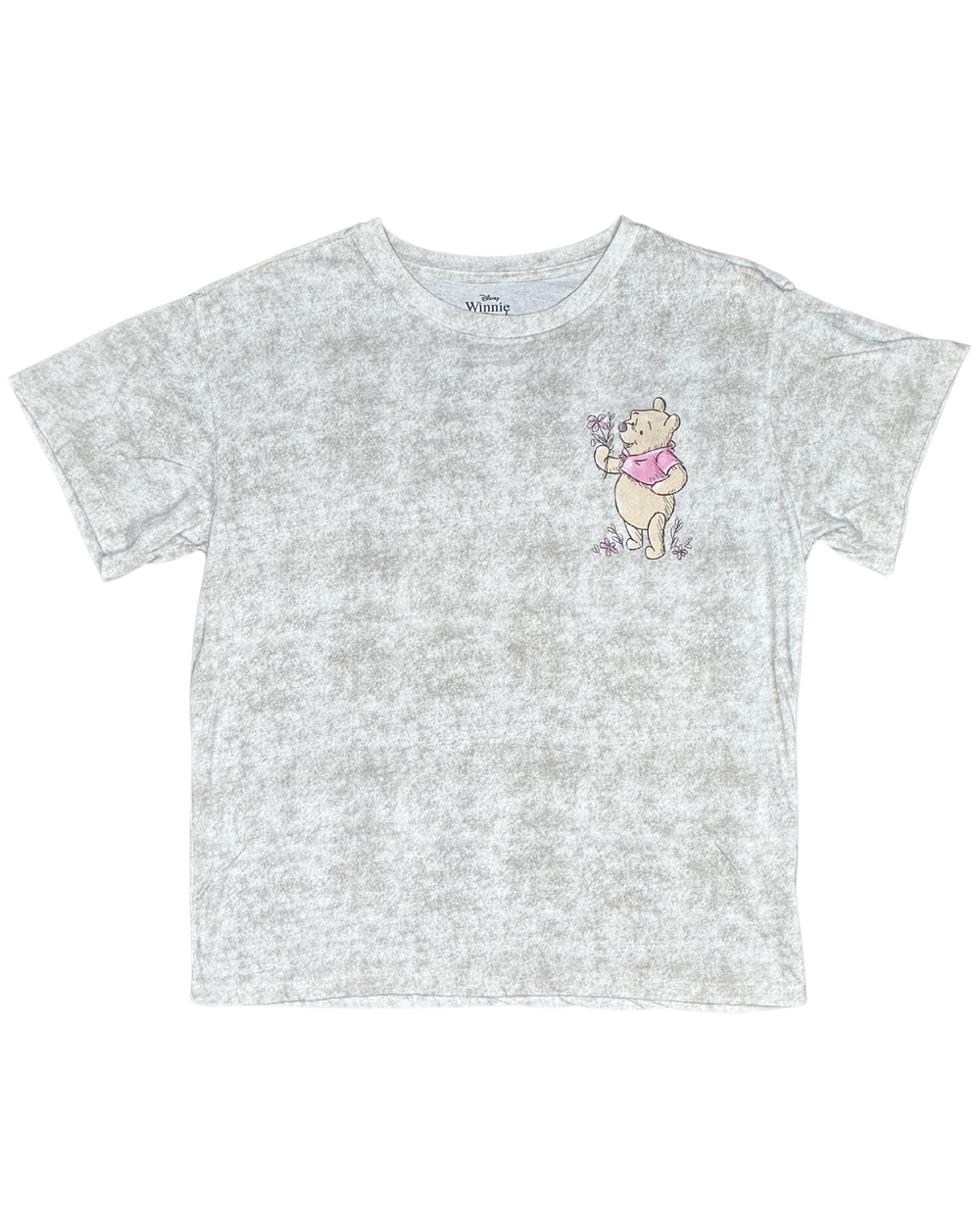 Disney Winnie the Pooh Stop and Smell the Flowers Graphic T-Shirt (Medium)