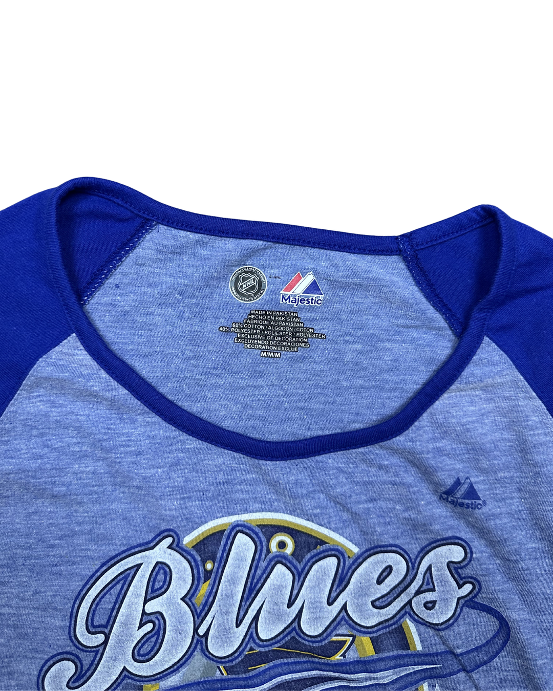 Majestic St. Louis Blues Women's Raglan T-Shirt (Medium)