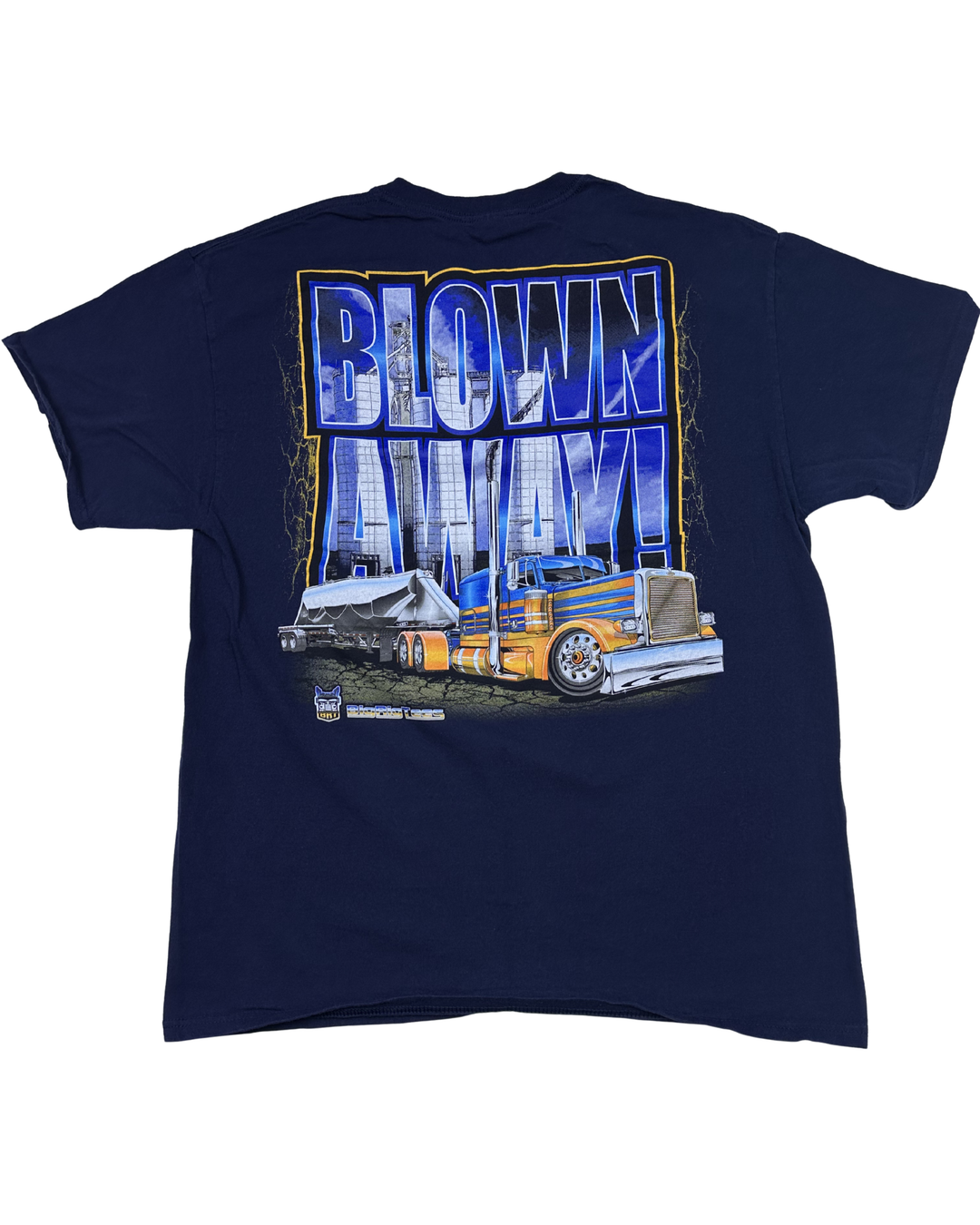 Blown Away Semi Truck Graphic T-Shirt (large)