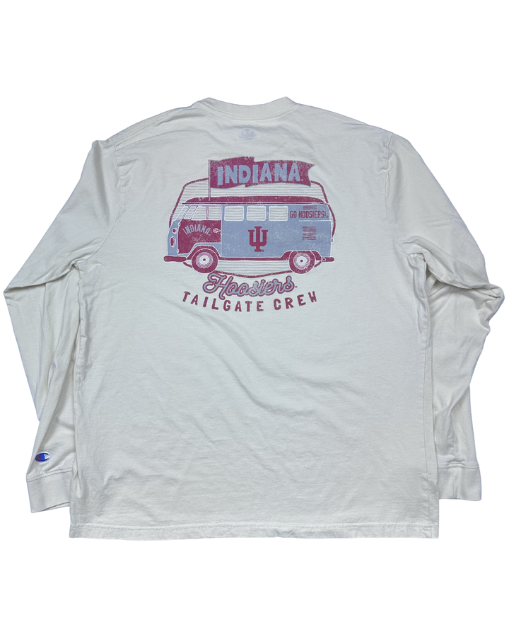 Champion Indiana Hoosiers Tailgate Crew Long Sleeve Pocket T-Shirt (XL)