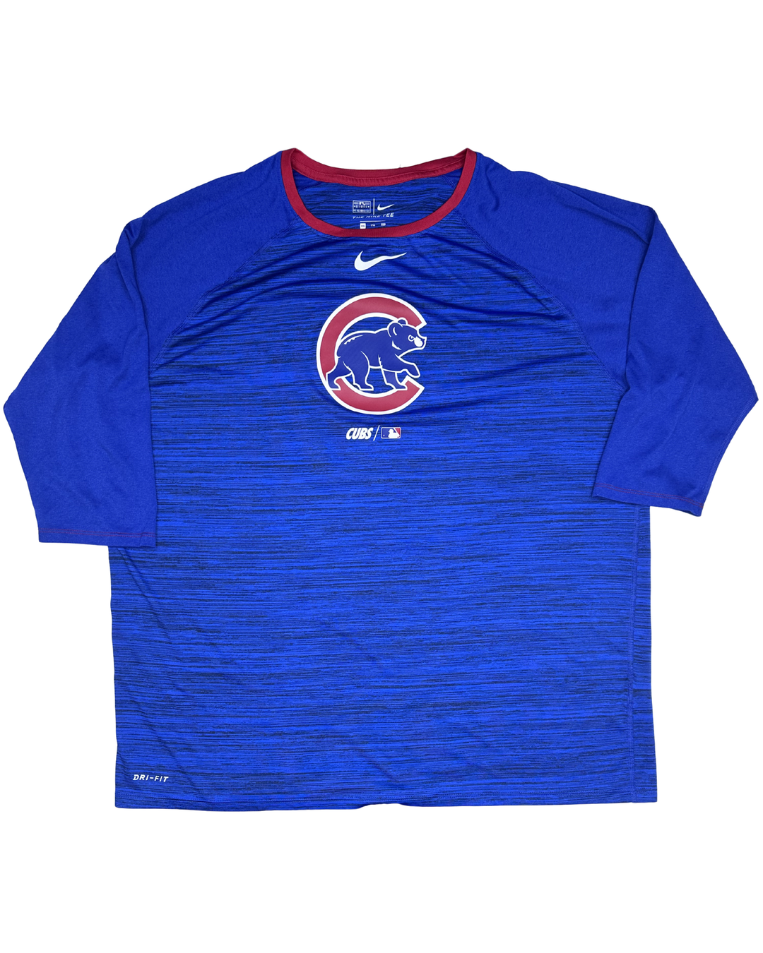 Nike Chicago Cubs Dri-Fit 3/4 Sleeve T-Shirt (XS)