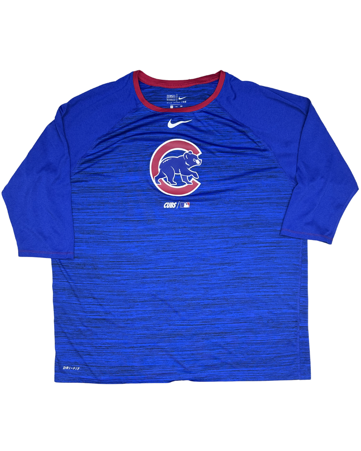 Nike Chicago Cubs Dri-Fit 3/4 Sleeve T-Shirt (XS)