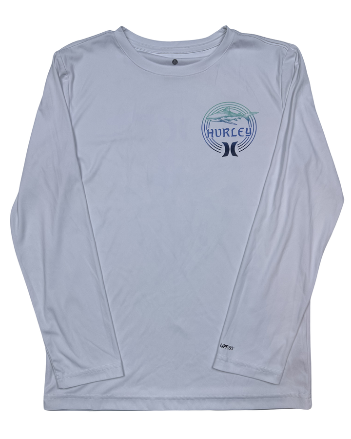 Hurley UPF 50 Shark Graphic Long Sleeve T-Shirt (youth xl)