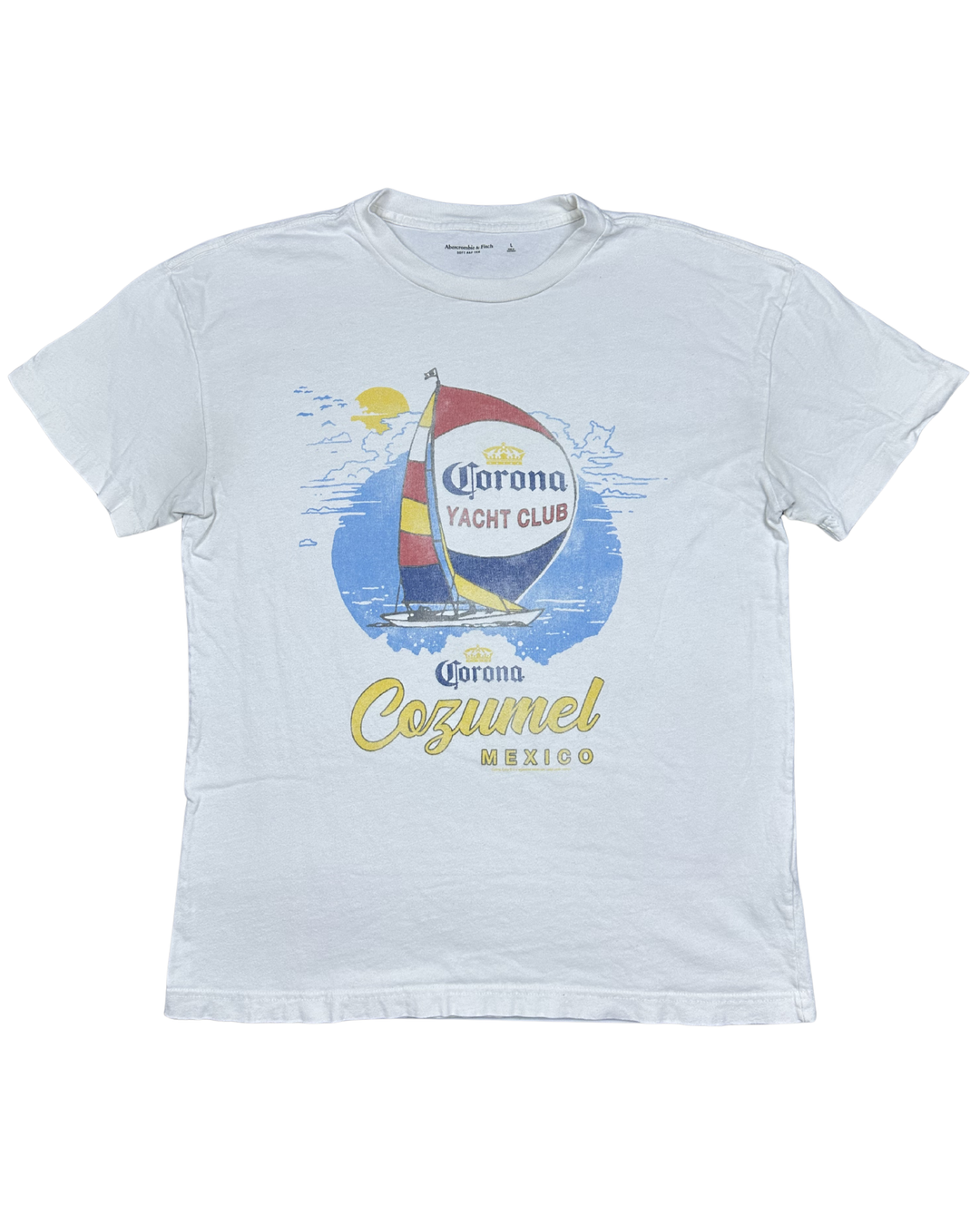 Corona Yacht Club Cozumel Mexico Graphic T-Shirt (Large)