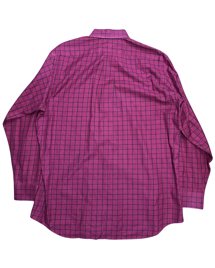 Paul Fredrick Windowpane Check Button-Down Long Sleeve Shirt