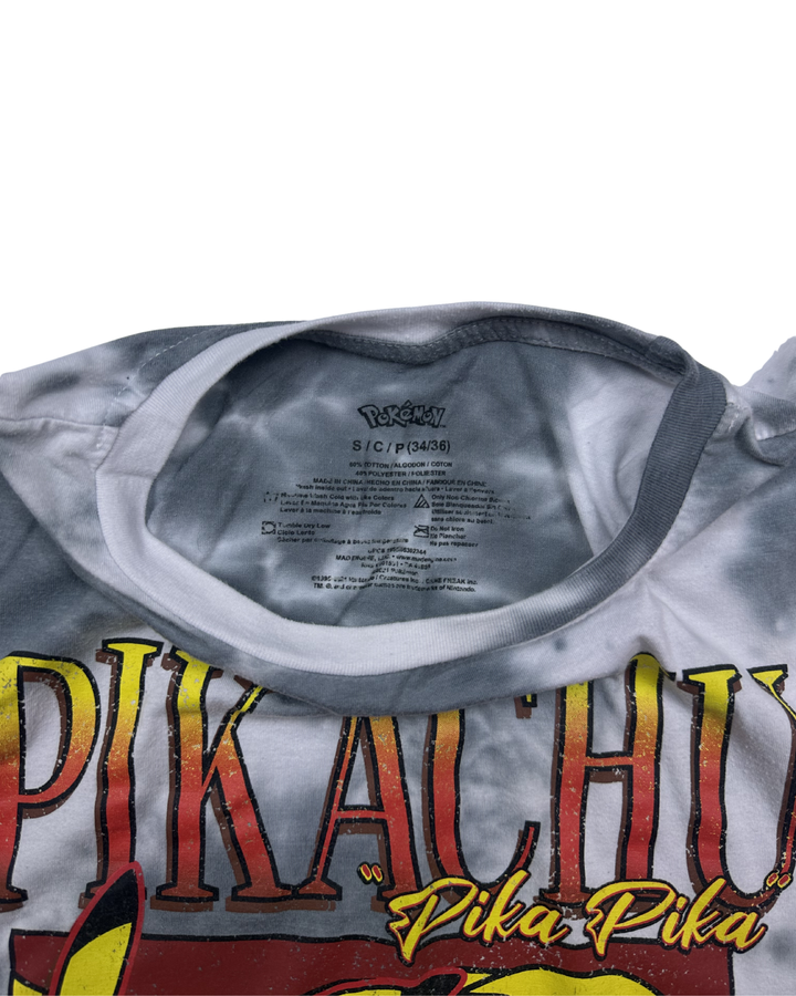 Pokemon Pikachu Pika Pika Tie-Dye T-Shirt (small)