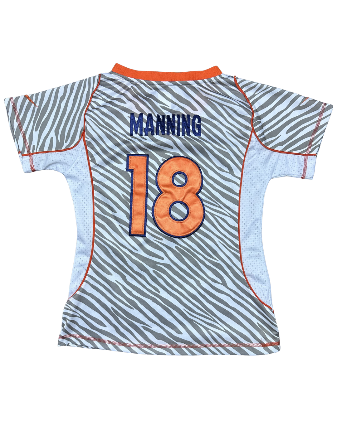 Nike Denver Broncos Peyton Manning #18 Women's Zebra Jersey (Medium)