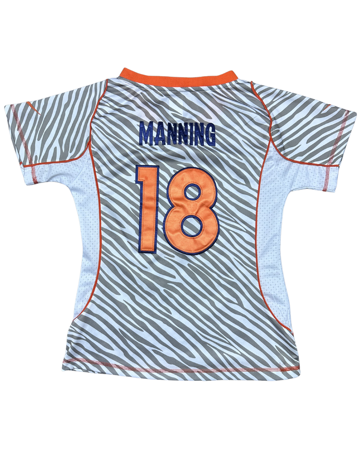 Nike Denver Broncos Peyton Manning #18 Women's Zebra Jersey (Medium)