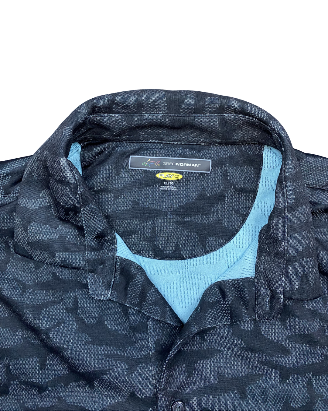 Greg Norman Shark Print Polo Shirt (XL)