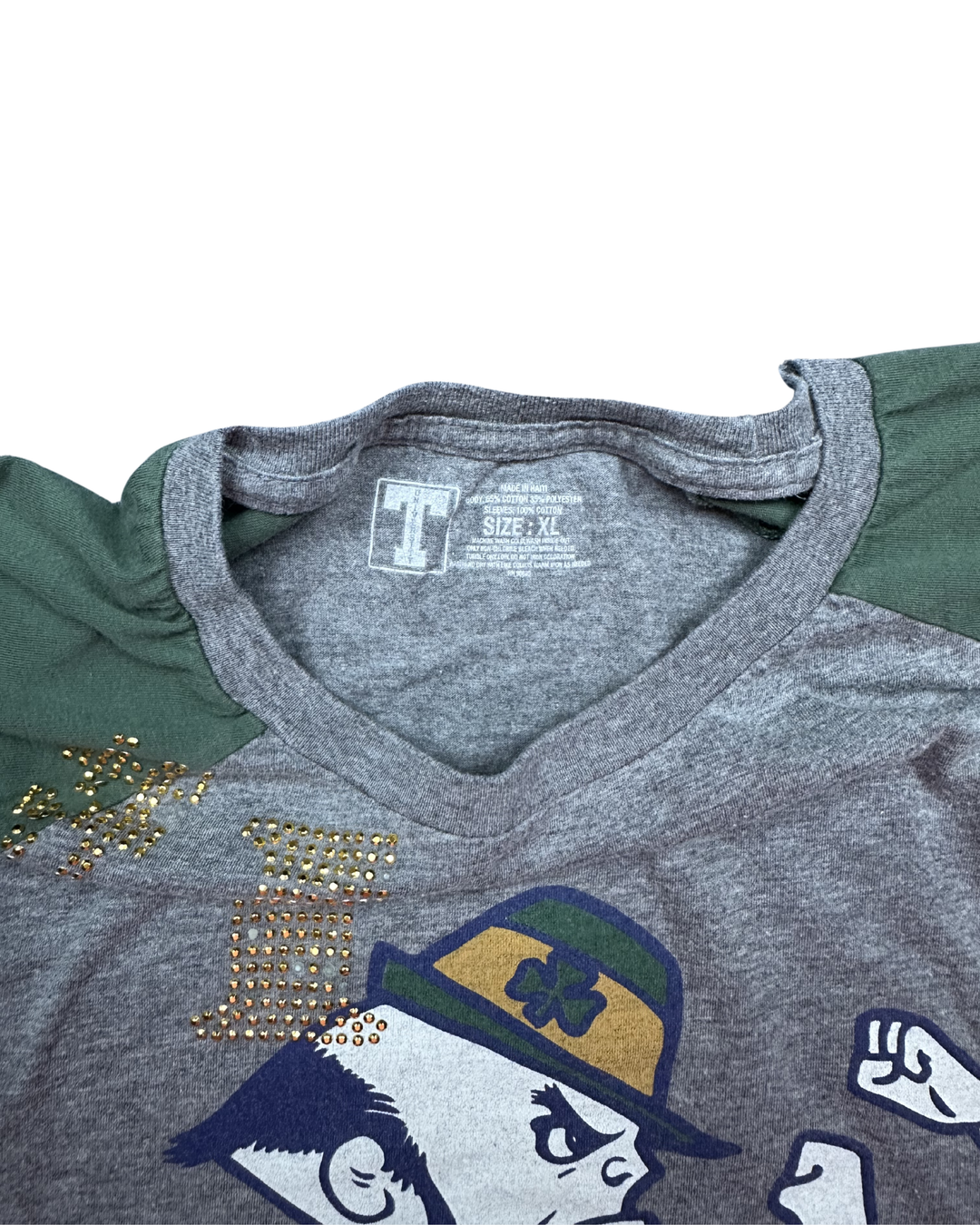 Notre Dame Fighting Irish #42 Raglan Long Sleeve T-Shirt (XL)