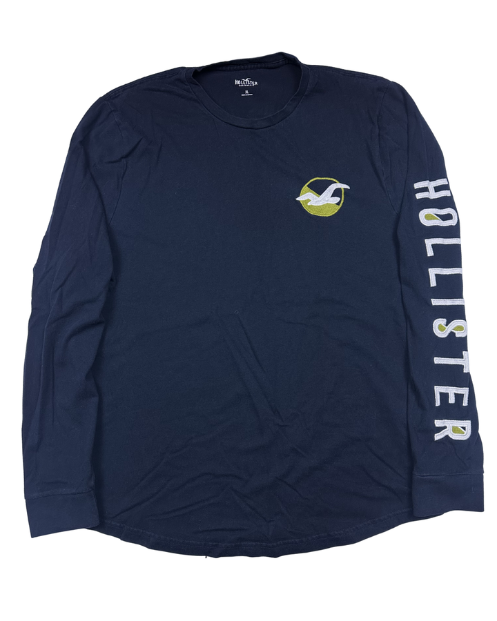 Hollister Long Sleeve Logo T-Shirt (xl)
