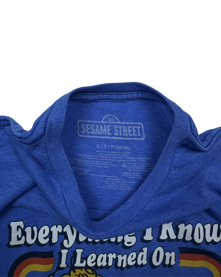 Sesame Street "Everything I Know I Learned On The Streets" Graphic T-Shirt (Small)