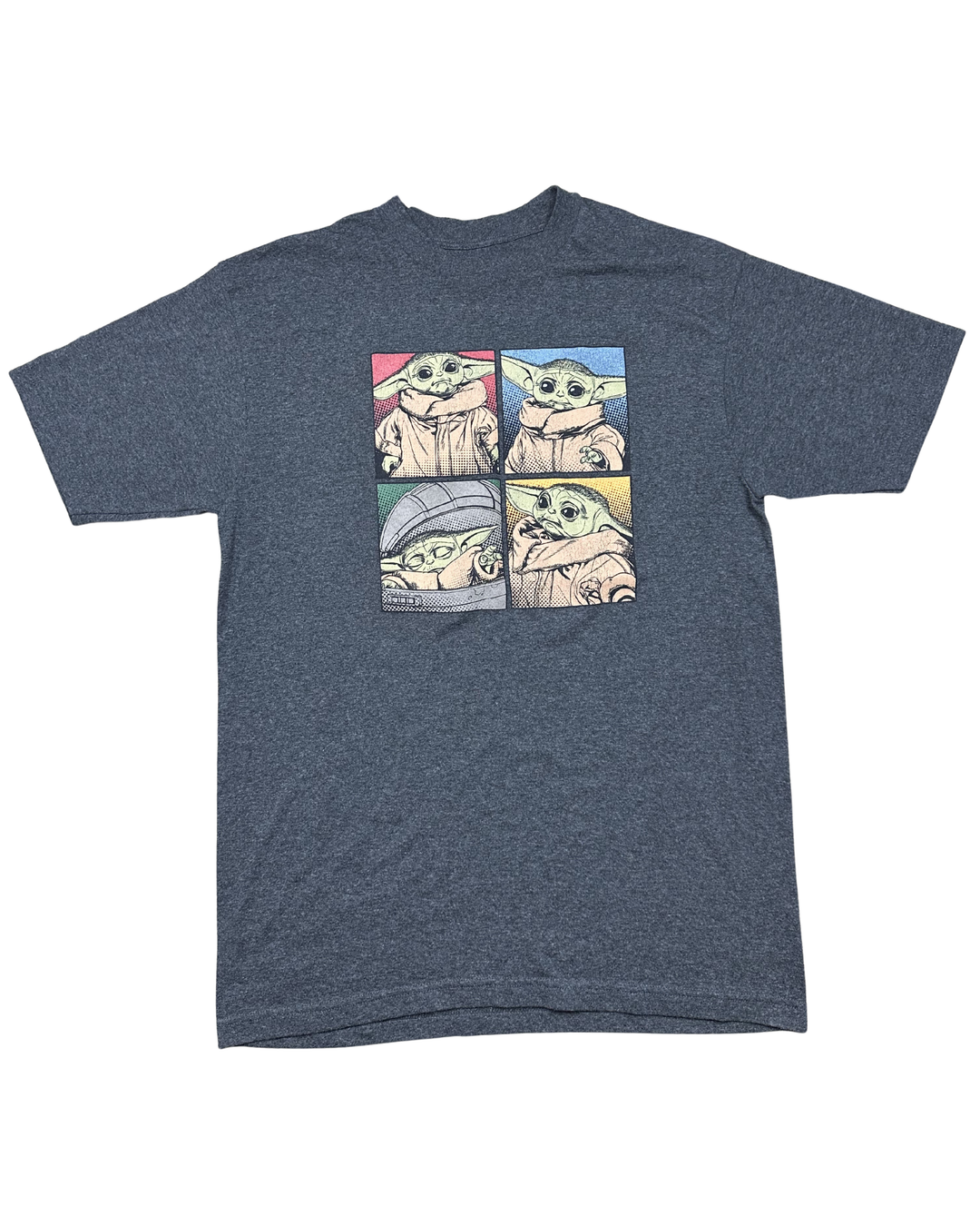 Star Wars The Mandalorian Baby Yoda Grogu 4-Panel Graphic T-Shirt (X-Large Tall)