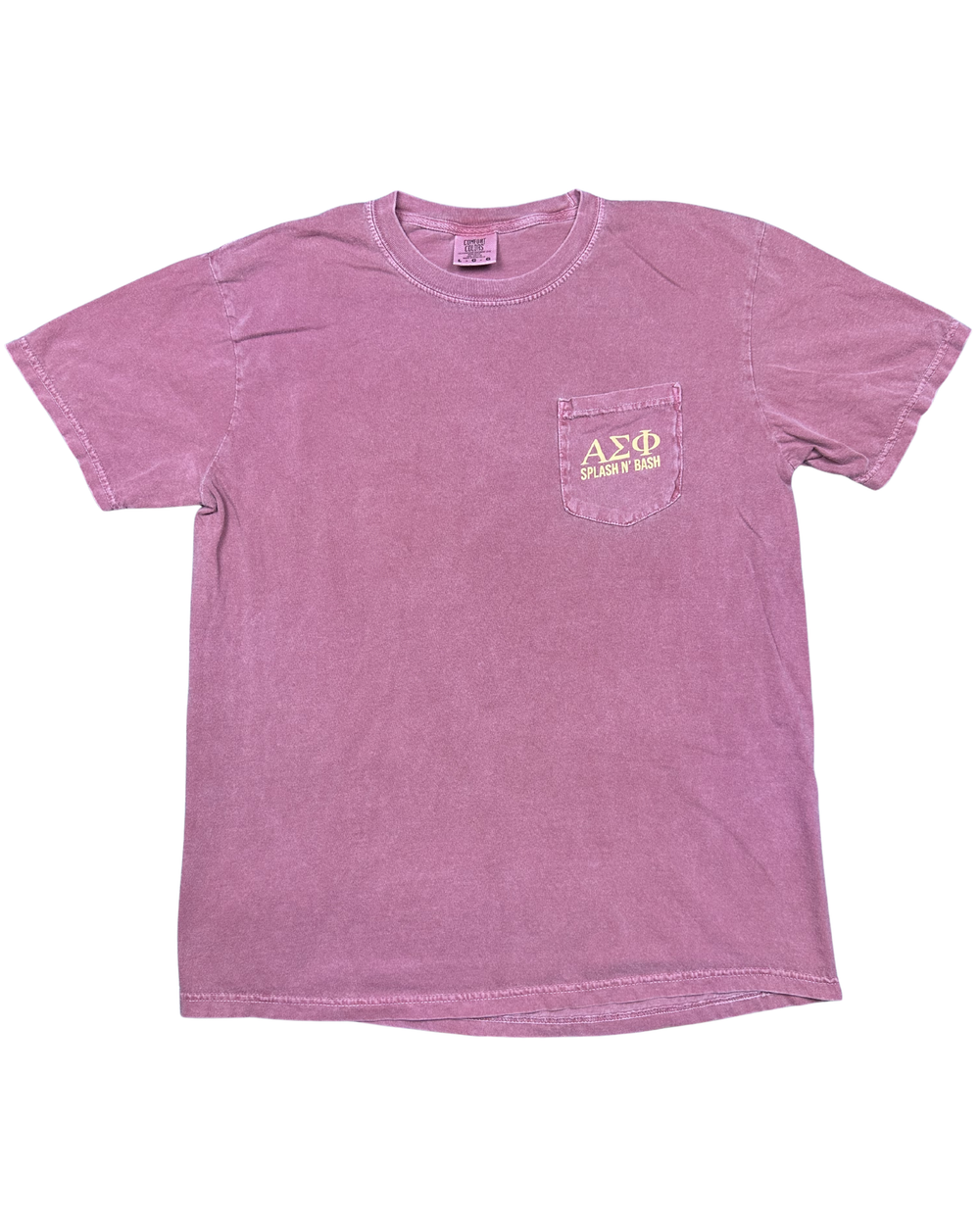 Comfort Colors Alpha Sigma Phi Splash N' Bash Pocket T-Shirt (Large)