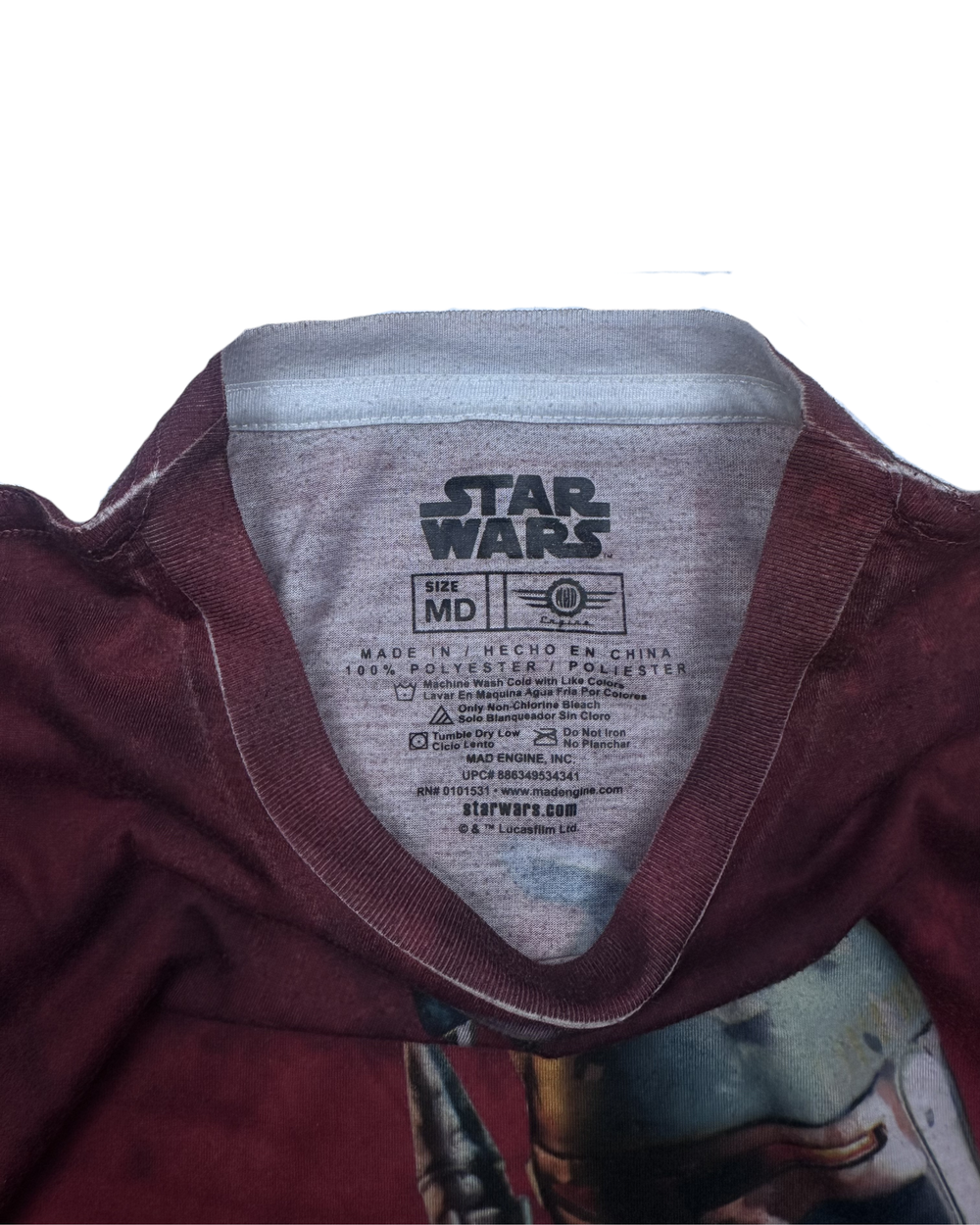 Star Wars Boba Fett All-Over Print Graphic T-Shirt (Medium)