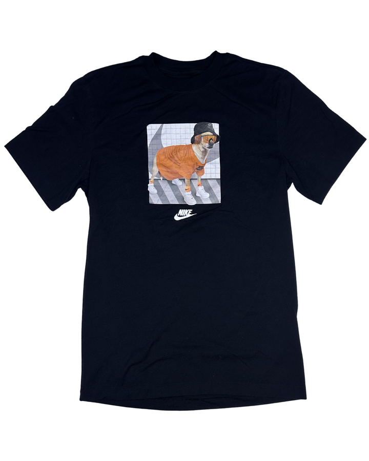 Nike "The Nike Tee" Puggy Smalls Dog Photo Graphic T-Shirt (Large)