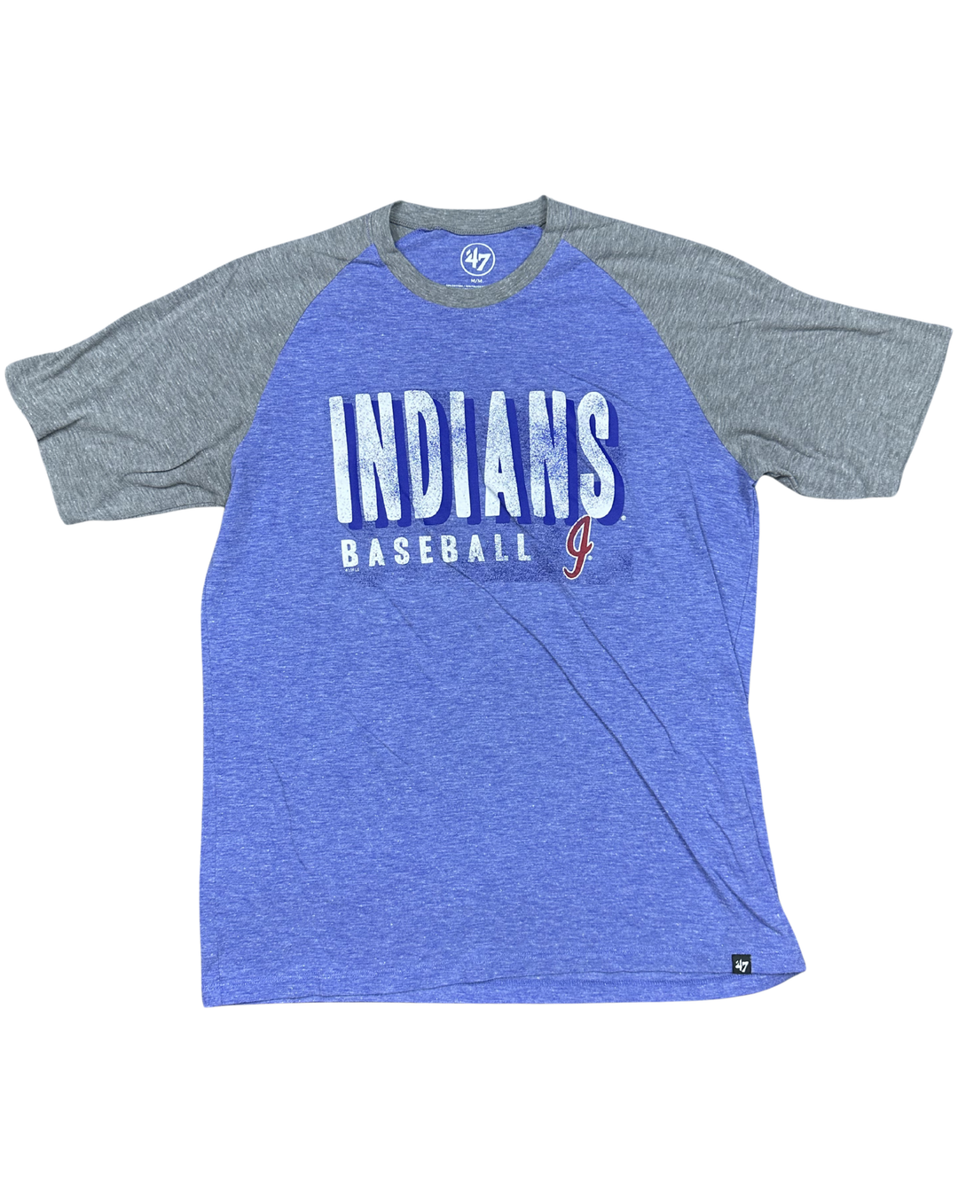 47 Brand Cleveland Indians Baseball Raglan T-Shirt (Medium)