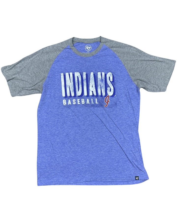 47 Brand Cleveland Indians Baseball Raglan T-Shirt (Medium)