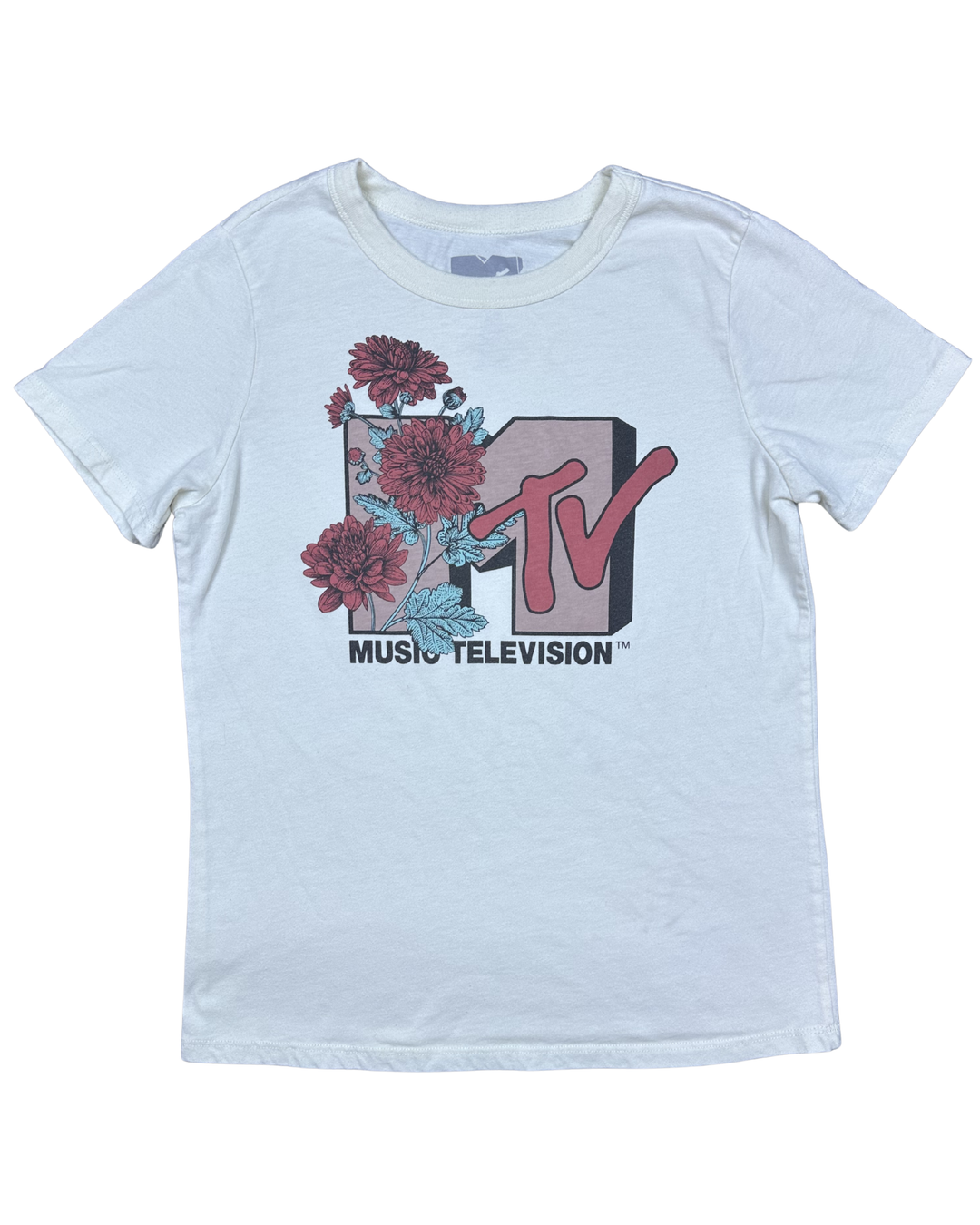 MTV Music Television Floral Graphic T-Shirt - Front